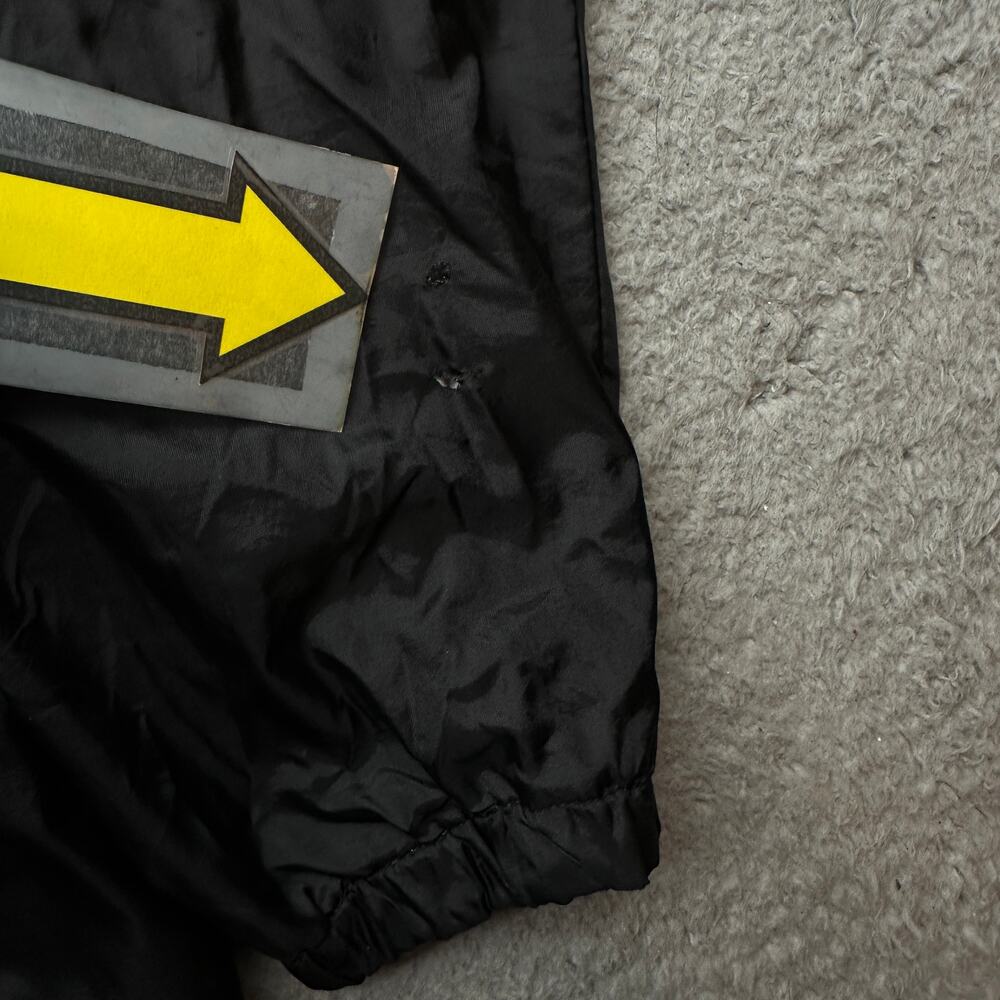 Thrasher Pentagram Coach Windbreaker Jacket Mens XL Black Gold Lined Snap Button - Picture 11 of 16